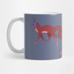 Masked Fox Creature (red) Mug